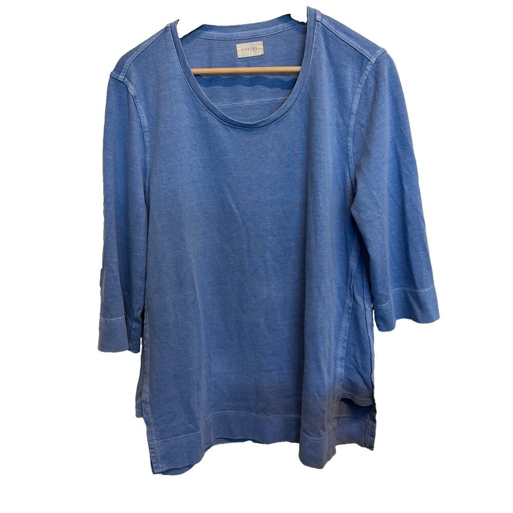 POETRY Raglan Sleeve Sweatshirt Light Blue - Hemp Organic Long Sleeve Sz 10